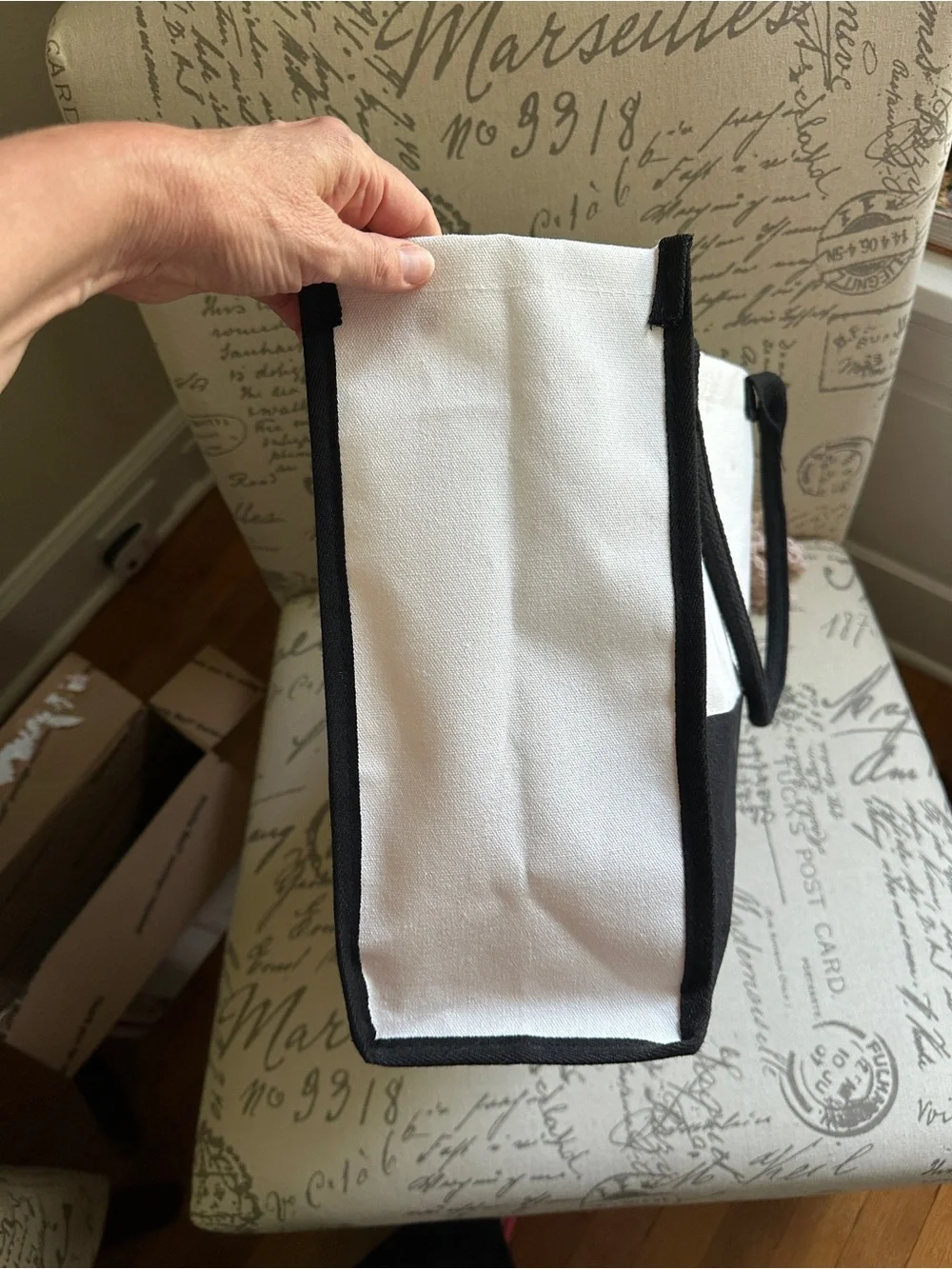 1975 No. 50 Vintage Black & White Tote Bag